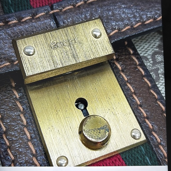 Gucci Clutch Sherry Line Beige and Brown Bag - Picture 7 of 8